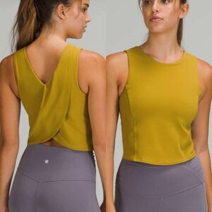 LULULEMON Nulu Twist Back Yoga Tank Top Green Size 2